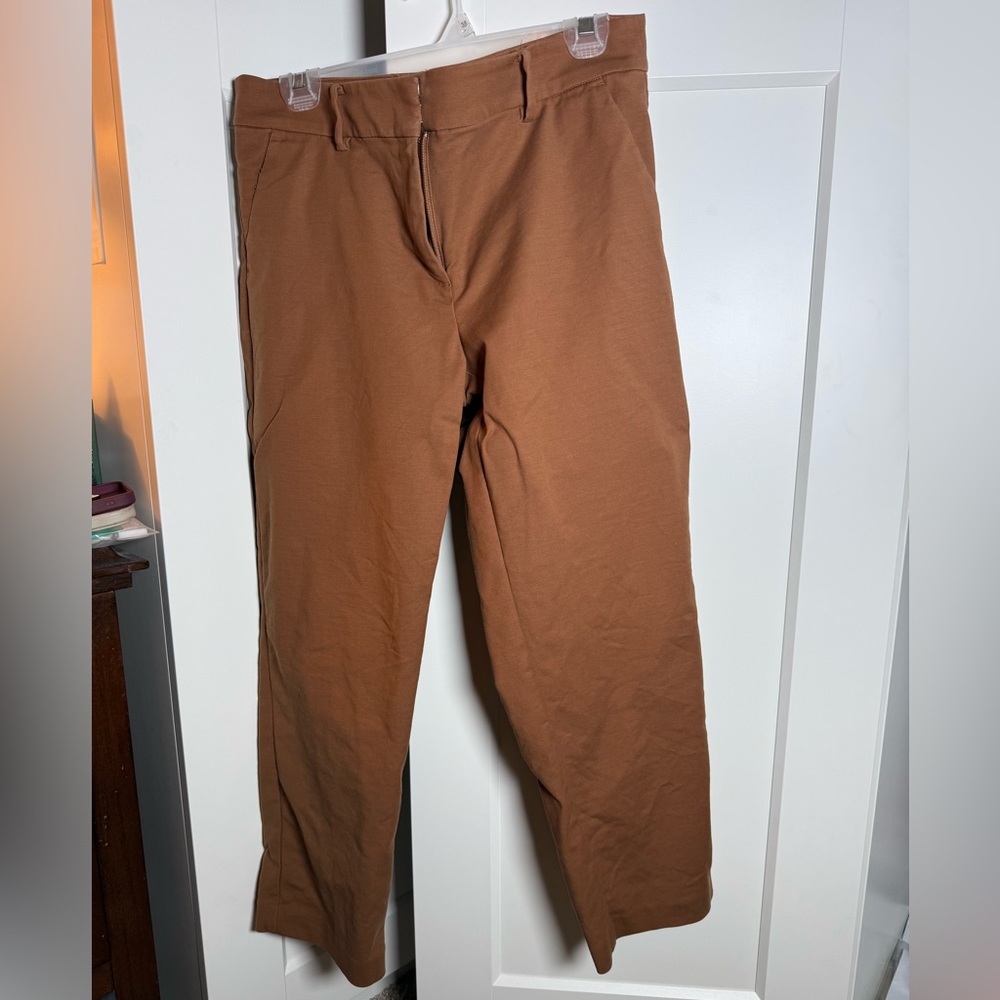 LOFT Women’s Riviera Slim Pants in Doubleweave, Cocoa Powder